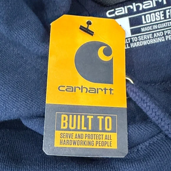 Carhartt Men's Navy Hoodie Sweater,Size M - Picture 16 of 17